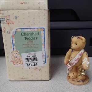 Cherished Teddies Newton "Ringing In The New Year With Cheer"